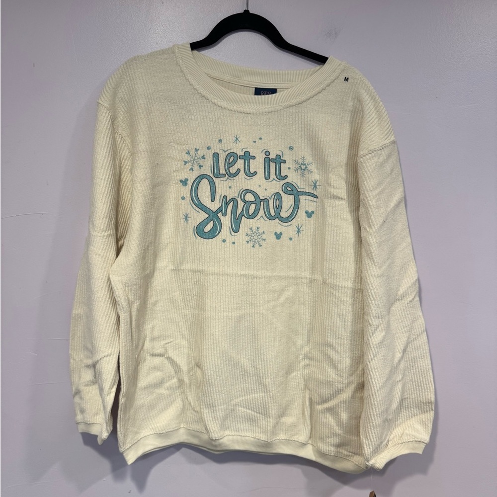 Corded Let it Snow Darling Dream‎ co white sweatshirt